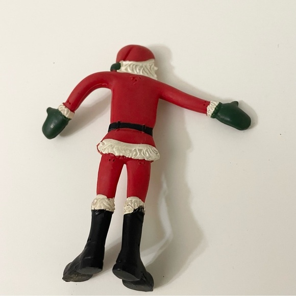 Vintage Santa Claus Bendy Figure and 1984 Santa Pencil Topper - Picture 11 of 16